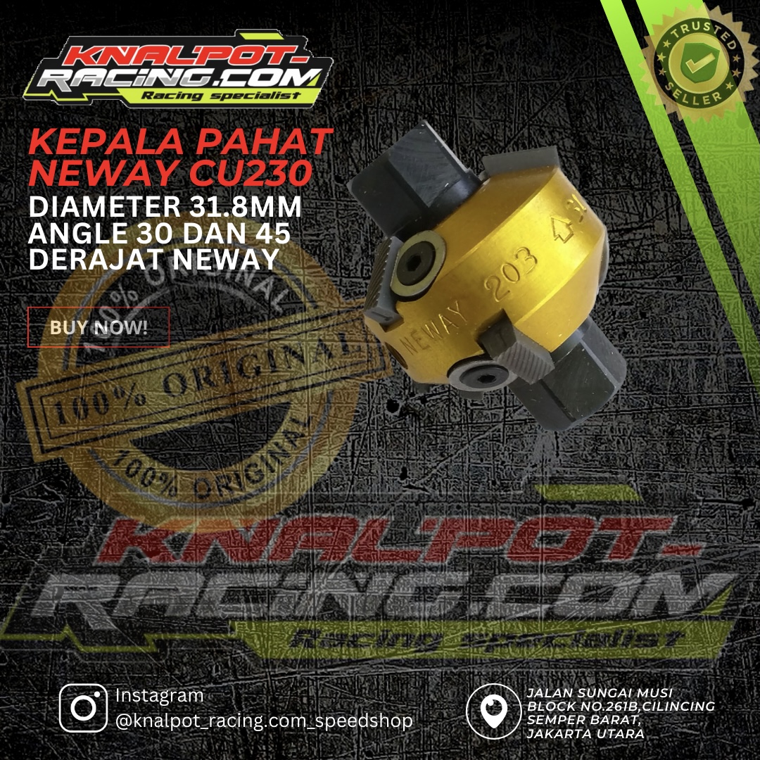 KEPALA PAHAT NEWAY CU230 DIAMETER 31.8MM ANGLE 30 DAN 45 DERAJAT NEWAY